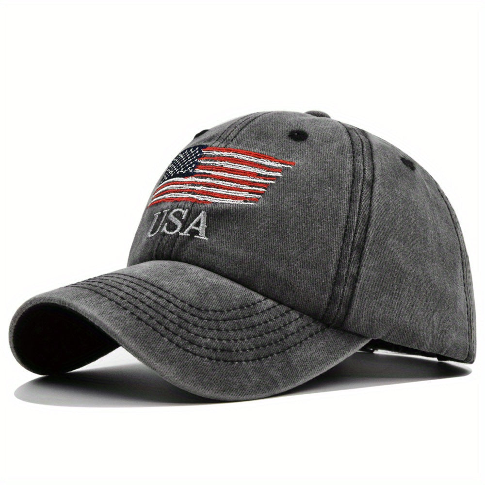 Vintage Baseball Cap American Flag Trucker Hip Hop Sun Hat