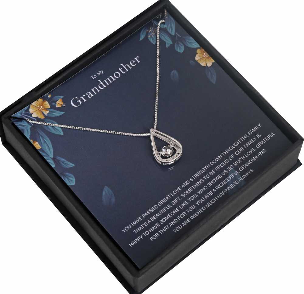 Grandma Personalised Gift With Silver Plated Pendant Necklace