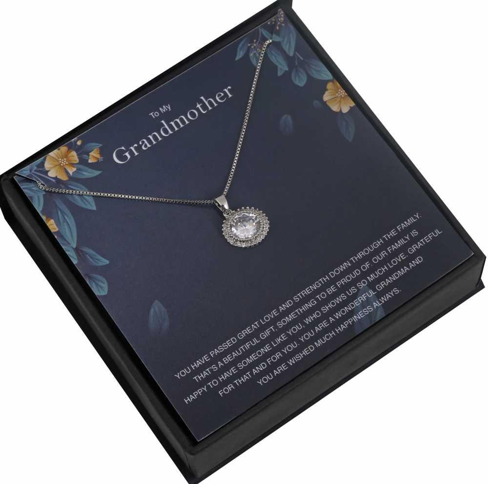 Grandma Personalised Gift With Silver Plated Pendant Necklace