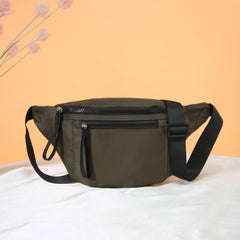 Fluorescent Waist Bag Leather Zipper Ornament Chest Bag