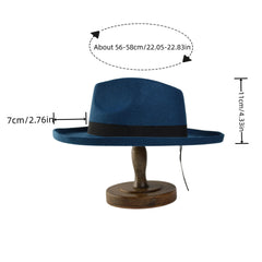 Men's Large Wool Jazz Hat for Autumn/Winter
