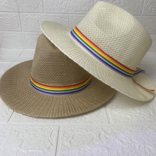 Rainbow Ribbon Summer Sun Hat