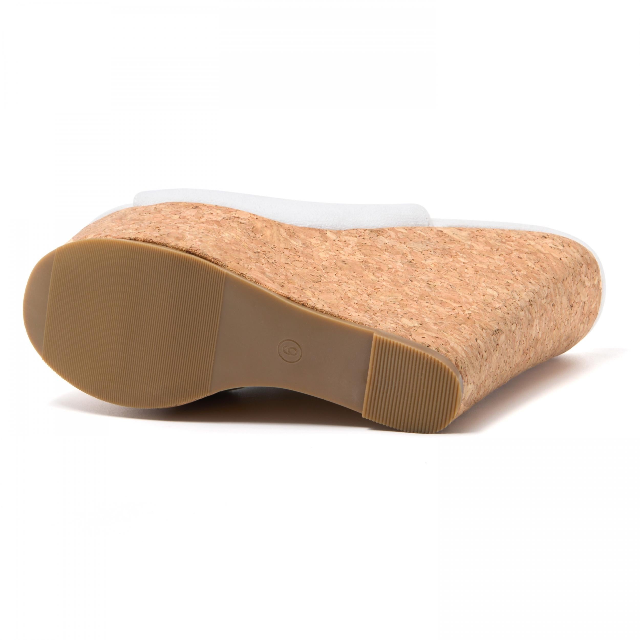 Women's Platform Wedge Sandals Peep Toe High Heels Slip On Mules