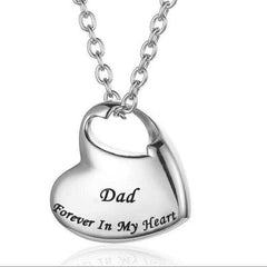 Unisex Stainless Steel Heart Shaped Ashes Urn Locket Chain