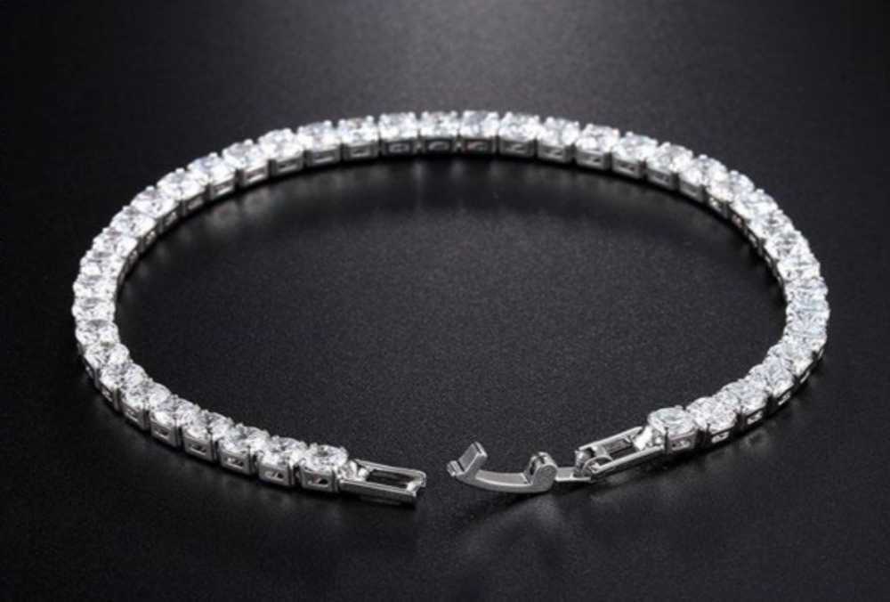 Women's Silver Plated Classic Tennis Bracelet With Cubic Zirconia