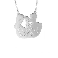Women's Stainless Steel New Family Love Pendant Necklace