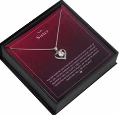 Lovely Sister Personalised Gift With Silver Plated Pendant Necklace